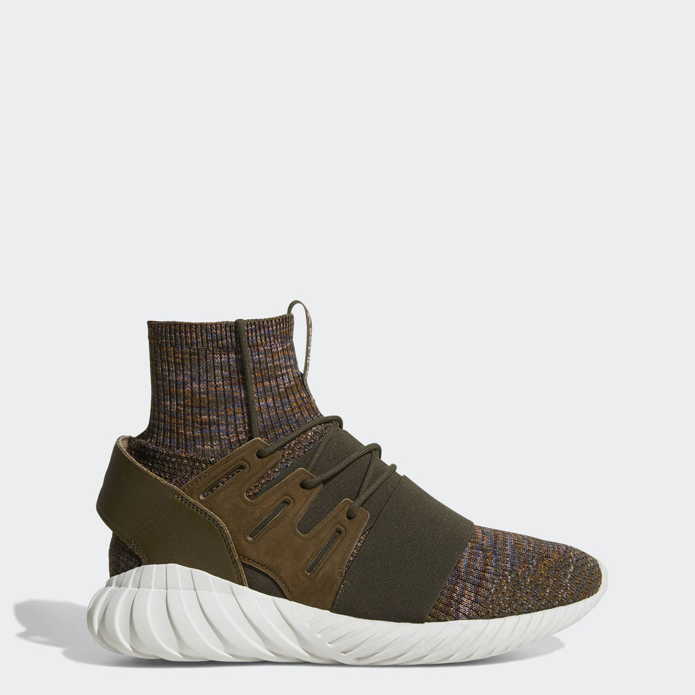 Adidas Tubular Doom Primeknit - Originals ανδρικα - Ελιά/Καφε/Ασπρα,Μέγεθος: EU 36 – 54 2/3 (726ZPNL